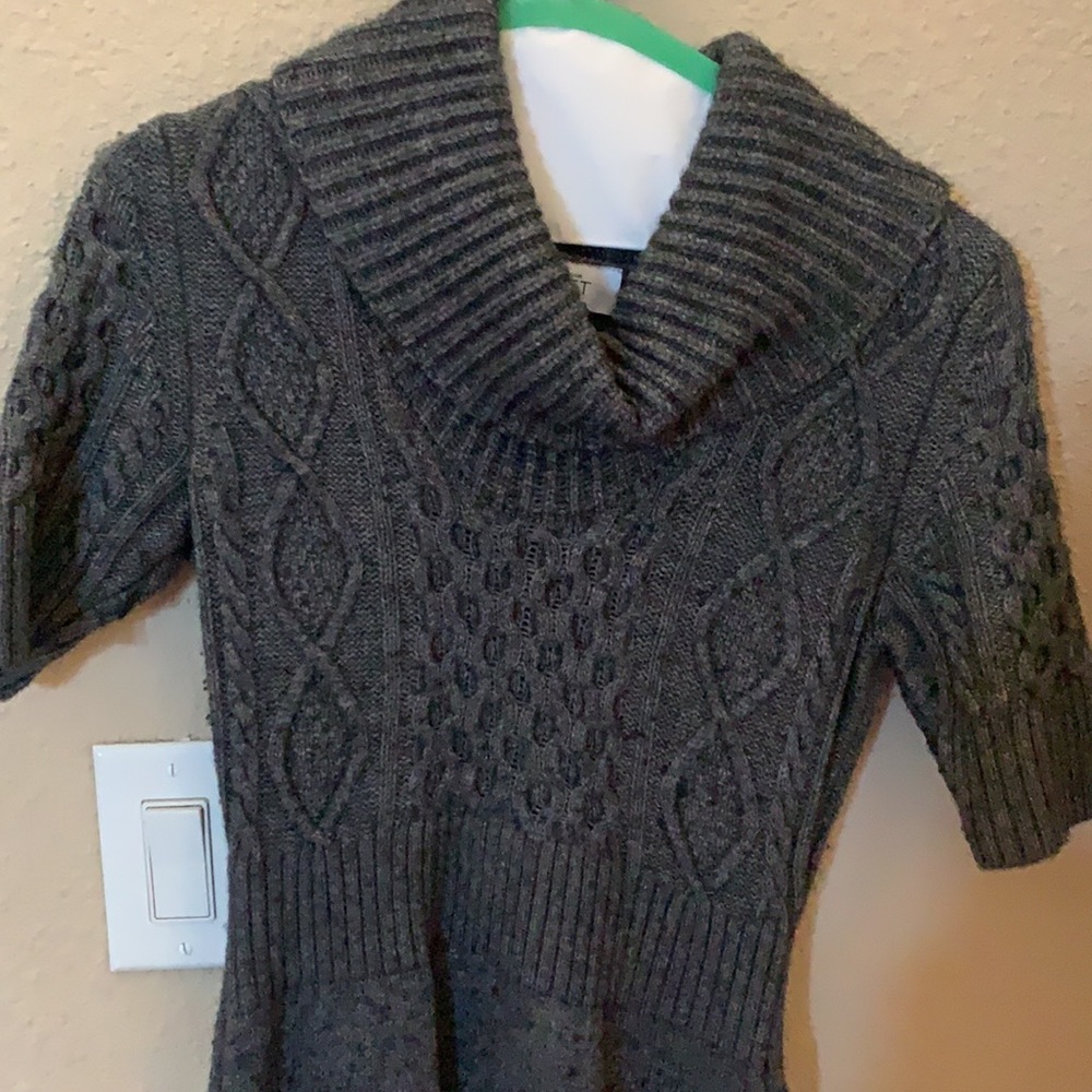 Loft gray sweater dress